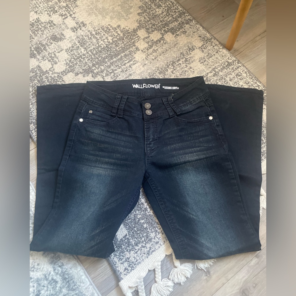 Wallflower Women's Dark Blue Boot Cut Jeans